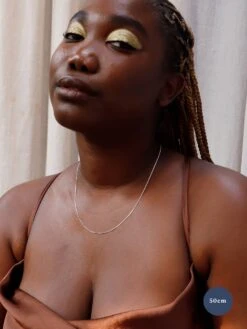 Wolf & Moon Fine Curb Chain 19 Wolf & Moon Fine Curb Chain -Wolf & Moon curb silver 50cm model 2 label