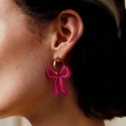 Magenta Mini Bow Hoops 10 Magenta Mini Bow Hoops -Wolf & Moon d6214826 80c6 466b 85e8 c742b856c0dc
