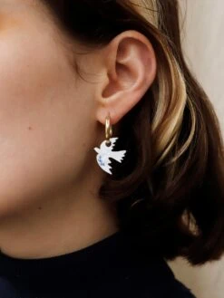 Wolf & Moon Dove Hoops - Ukraine Red Cross Fundraiser -Wolf & Moon dove hoops 1 3e38f17b 6974 44a1 8142 9ef38863d87f