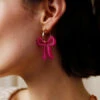 Mini Bow Hoops Magenta 1 Mini Bow Hoops Magenta -Wolf & Moon e76c13b2 a2b2 4c66 a10e f32e5e8ee864