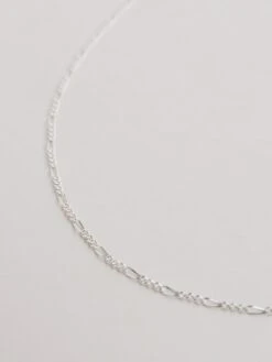 Wolf & Moon Sterling Silver Figaro Chain