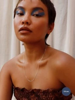 Wolf & Moon Sterling Silver Flat Cable Chain -Wolf & Moon flatcable silver 50cm model 1 label