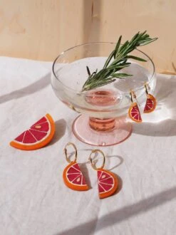 Wolf & Moon Mini Grapefruit Slice Hoops -Wolf & Moon groupgrapefruit13x4 40bc04b1 1caa 48a5 8586 882b96d92cd9