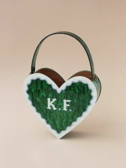 Wolf & Moon Heart Bag In Emerald/Mint 21 Wolf & Moon Heart Bag In Emerald/Mint -Wolf & Moon heart bag emerald letters lifestyle 1