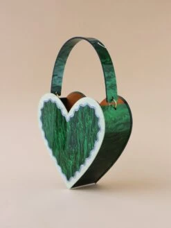 Wolf & Moon Heart Bag In Emerald/Mint 15 Wolf & Moon Heart Bag In Emerald/Mint -Wolf & Moon heart bag emeraldmint lifestyle 2