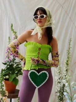 Wolf & Moon Heart Bag In Emerald/Mint 18 Wolf & Moon Heart Bag In Emerald/Mint -Wolf & Moon heart bag emeraldmint model 5