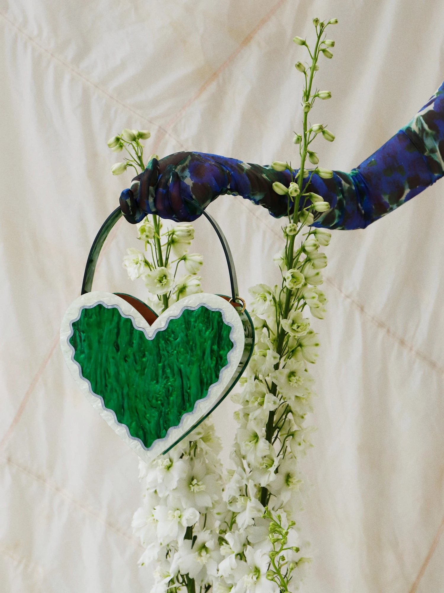 Wolf & Moon Heart Bag In Emerald/Mint 9 Wolf & Moon Heart Bag In Emerald/Mint - Image 7