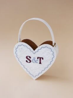 Wolf & Moon Heart Bag In White 20 Wolf & Moon Heart Bag In White -Wolf & Moon heart bag white letters lifestyle 2