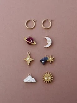 Wolf & Moon Heavenly Hoops Set -Wolf & Moon heavenly hoop set lifestyle 1 V2