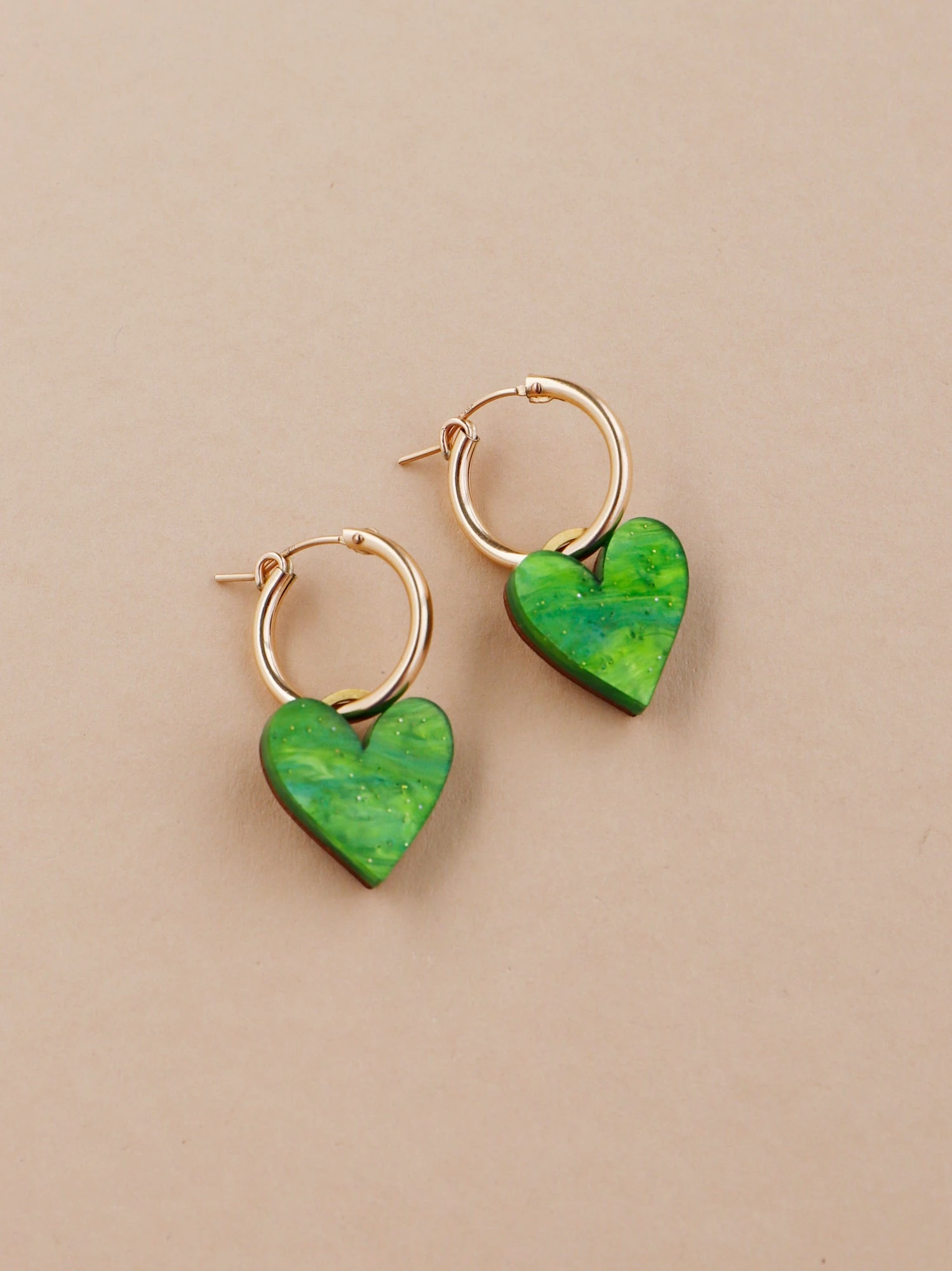 Wolf & Moon Jessie Hoops In Moss 3 Wolf & Moon Jessie Hoops In Moss