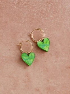 Wolf & Moon Jessie Hoops In Moss 18 Wolf & Moon Jessie Hoops In Moss -Wolf & Moon jessie hoops moss lifestyle 2