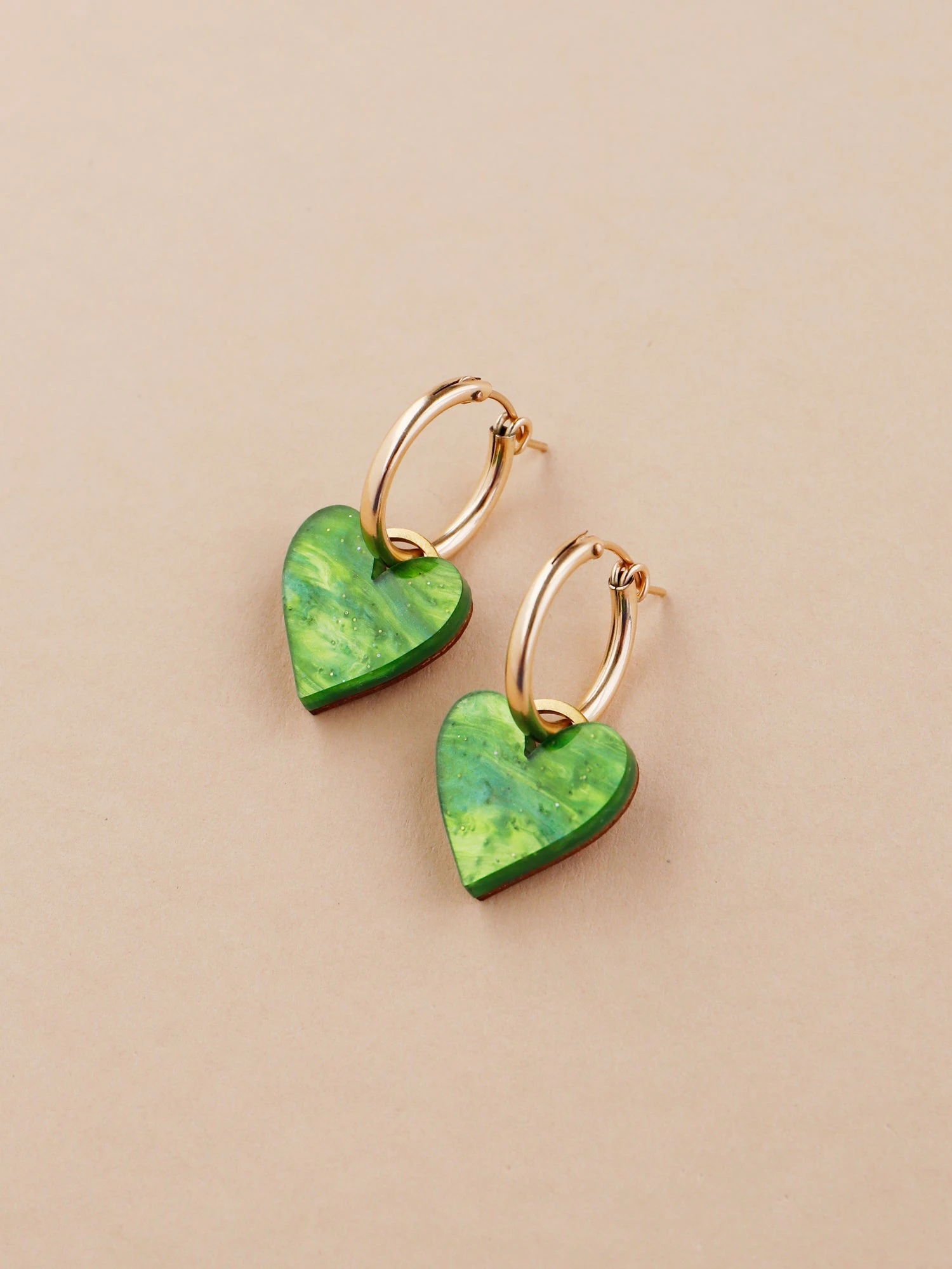 Wolf & Moon Jessie Hoops In Moss 5 Wolf & Moon Jessie Hoops In Moss - Image 3