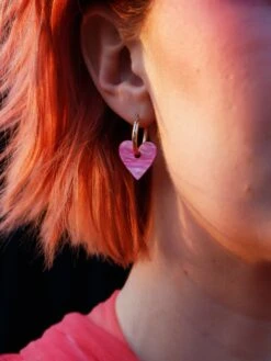 Wolf & Moon Jessie Rainbow Charm Hoops II -Wolf & Moon jessie rainbow charm hoops ii model 6