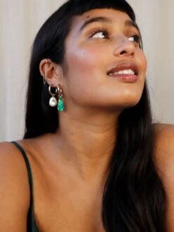 Wolf & Moon Kara Charm Hoops -Wolf & Moon kara charm hoops model 5