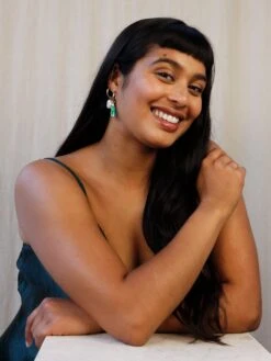 Wolf & Moon Kara Charm Hoops -Wolf & Moon kara charm hoops model 6