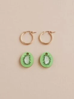 Wolf & Moon Kiwi Hoops -Wolf & Moon kiwi hoops lifestyle 3