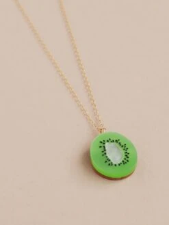 Wolf & Moon Kiwi Necklace -Wolf & Moon kiwi necklace lifestyle 2