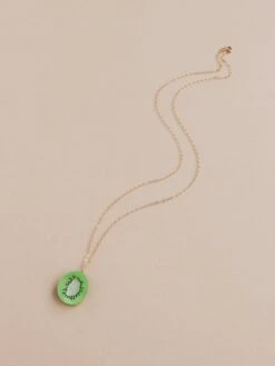 Wolf & Moon Kiwi Necklace -Wolf & Moon kiwi necklace lifestyle 3