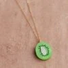 Wolf & Moon Kiwi Necklace -Wolf & Moon kiwi necklace lifestyle 5