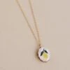 Wolf & Moon Lemon Charm Necklace -Wolf & Moon lemon charm necklace lifestyle 1