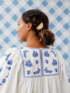 Wolf & Moon Lemon Slice Hair Clip -Wolf & Moon lemon slice hairclip model 3