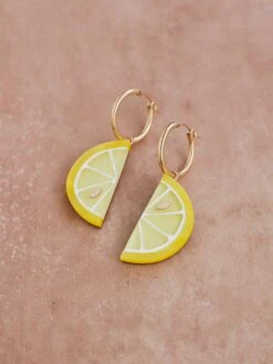 Wolf & Moon Lemon Slice Hoops