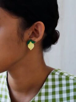 Wolf & Moon Mini Lemon II Studs -Wolf & Moon lemon studs model 2