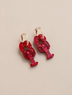 Wolf & Moon Lobster Hoops