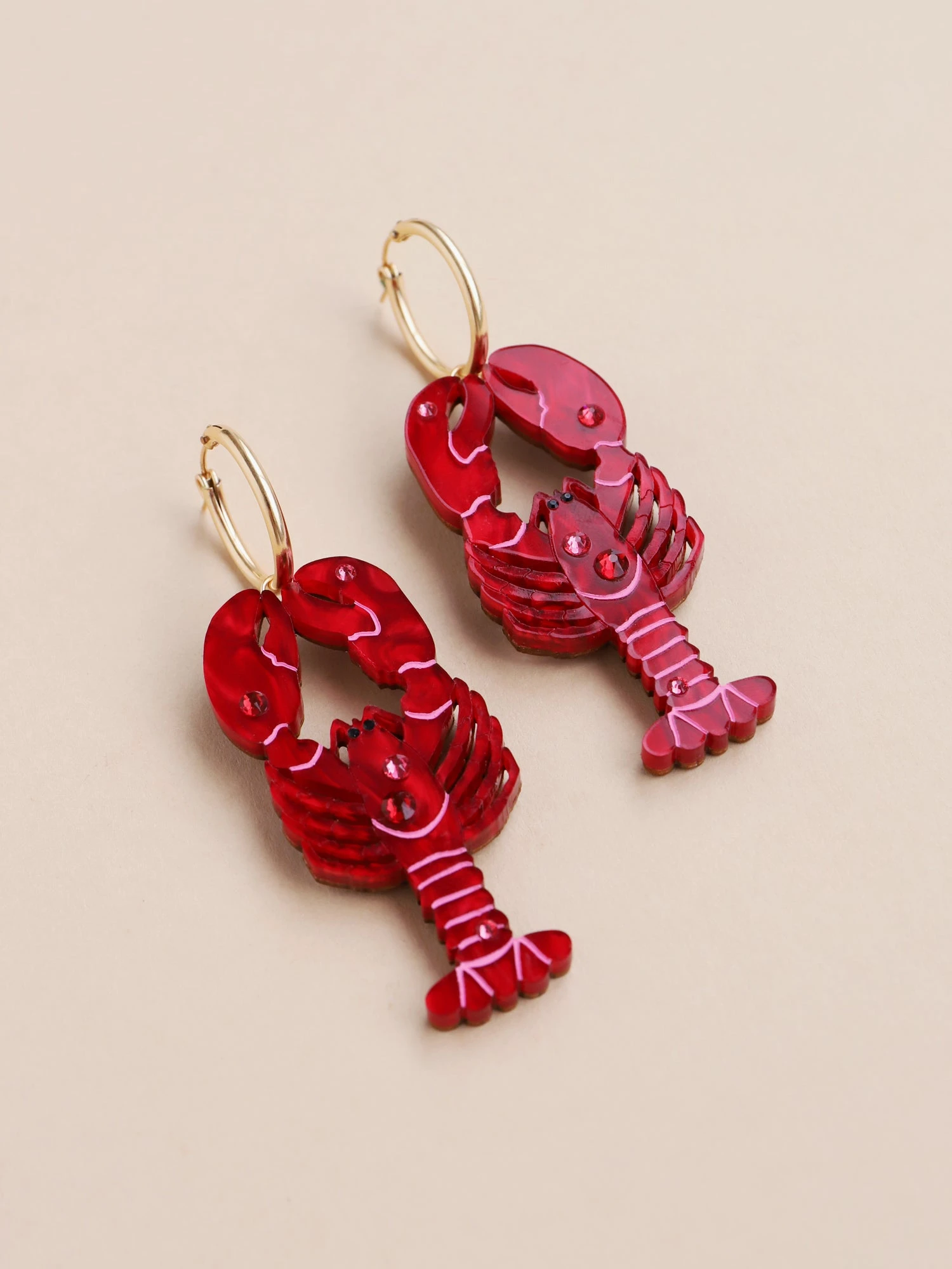 Wolf & Moon Statement Lobster Hoops 5 Wolf & Moon Statement Lobster Hoops - Image 3