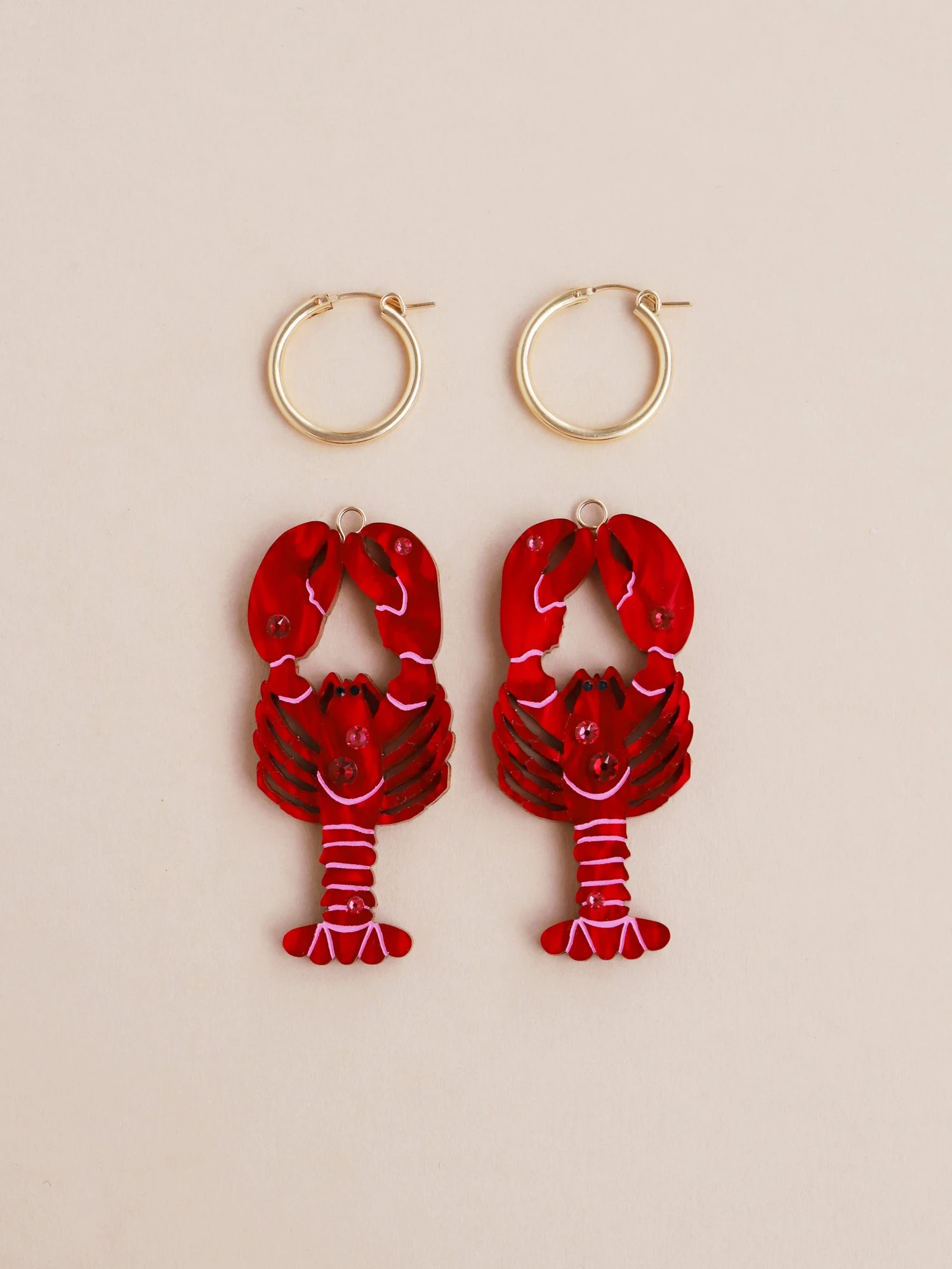 Wolf & Moon Statement Lobster Hoops 6 Wolf & Moon Statement Lobster Hoops - Image 4