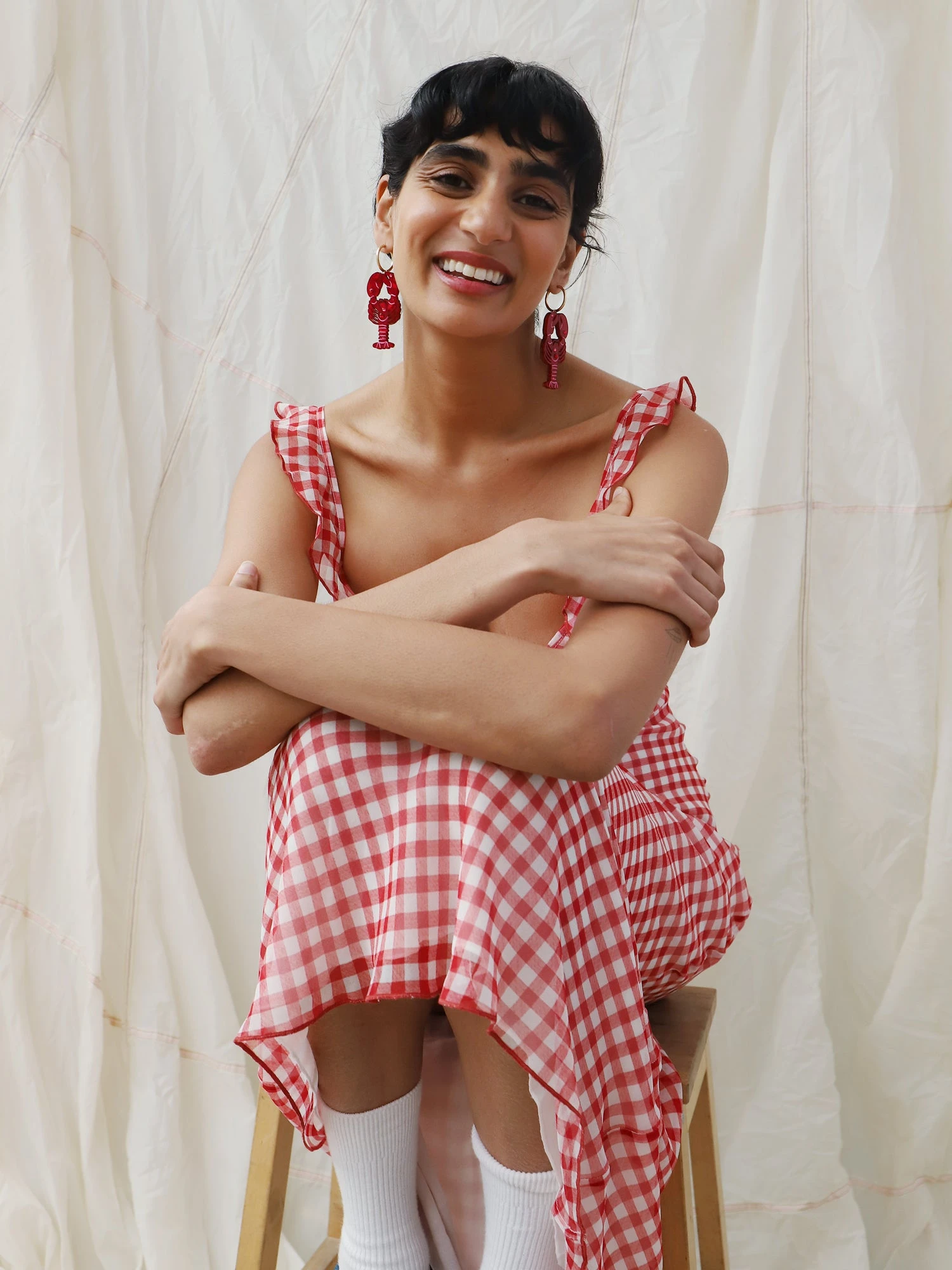 Wolf & Moon Statement Lobster Hoops 10 Wolf & Moon Statement Lobster Hoops - Image 8