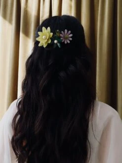 Wolf & Moon Meadow Comb Set In Green -Wolf & Moon meadow comb set green model 3