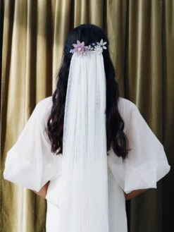 Wolf & Moon Meadow Comb Set In Lilac/Blue -Wolf & Moon meadow comb set lilac blue model 1