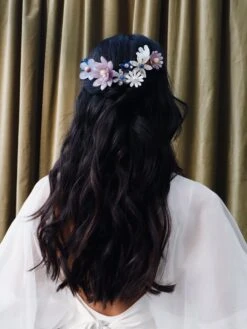 Wolf & Moon Meadow Comb Set In Lilac/Blue -Wolf & Moon meadow comb set lilac blue model 3