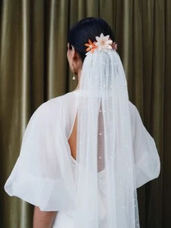 Wolf & Moon Meadow Comb Set In Pink/Orange -Wolf & Moon meadow comb set orange pink model 1