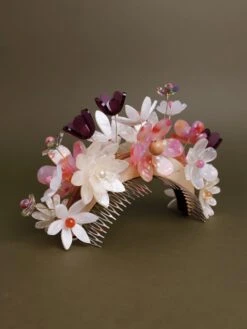 Wolf & Moon Meadow Headpiece In Dusky Pink -Wolf & Moon meadow headpiece dusky pink lifestyle 3