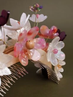 Wolf & Moon Meadow Headpiece In Dusky Pink -Wolf & Moon meadow headpiece dusky pink lifestyle 4