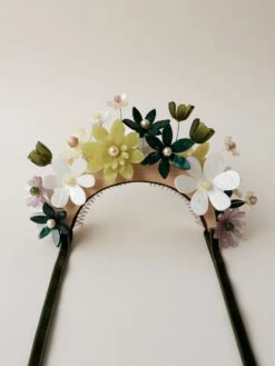 Wolf & Moon Meadow Headpiece In Green -Wolf & Moon meadow headpiece green lifestyle whitebkg 1