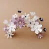 Wolf & Moon Meadow Headpiece In Lilac/Blue -Wolf & Moon meadow headpiece lilac blue lifestyle 1