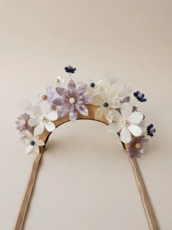 Wolf & Moon Meadow Headpiece In Lilac/Blue -Wolf & Moon meadow headpiece lilac blue lifestyle whitebkg 1