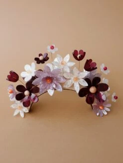 Wolf & Moon Meadow Headpiece In Lilac/Cherry