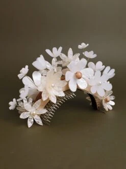 Wolf & Moon Meadow Headpiece In White -Wolf & Moon meadow headpiece white lifestyle 3