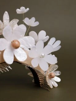 Wolf & Moon Meadow Headpiece In White -Wolf & Moon meadow headpiece white lifestyle 4