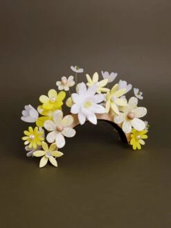 Wolf & Moon Meadow Headpiece In Yellow -Wolf & Moon meadow headpiece yellow lifestyle 4