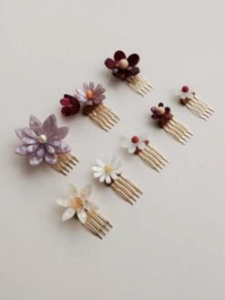 Wolf & Moon Meadow Comb Set In Lilac/Cherry