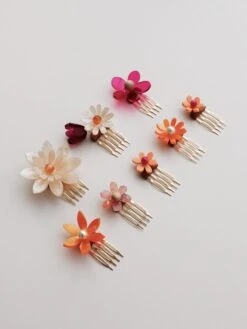 Wolf & Moon Meadow Comb Set In Pink/Orange