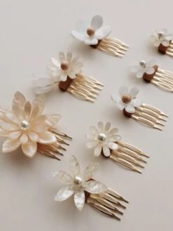 Wolf & Moon Meadow Comb Set In White -Wolf & Moon meadow set white lifestyle 1