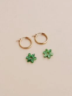 Wolf & Moon Mini Caia Hoops In Forest 11 Wolf & Moon Mini Caia Hoops In Forest -Wolf & Moon mini caia hoops forest lifestyle 3