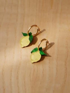 Wolf & Moon Mini Lemon II Hoops -Wolf & Moon mini lemon hoops lifestyle 4