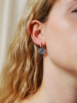 Wolf & Moon Mini Nina Hoops In Ocean -Wolf & Moon mini nina hoops ocean model 2